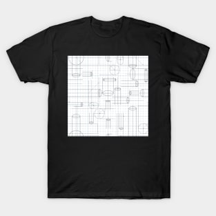 Technical Drawing Seamless Background T-Shirt